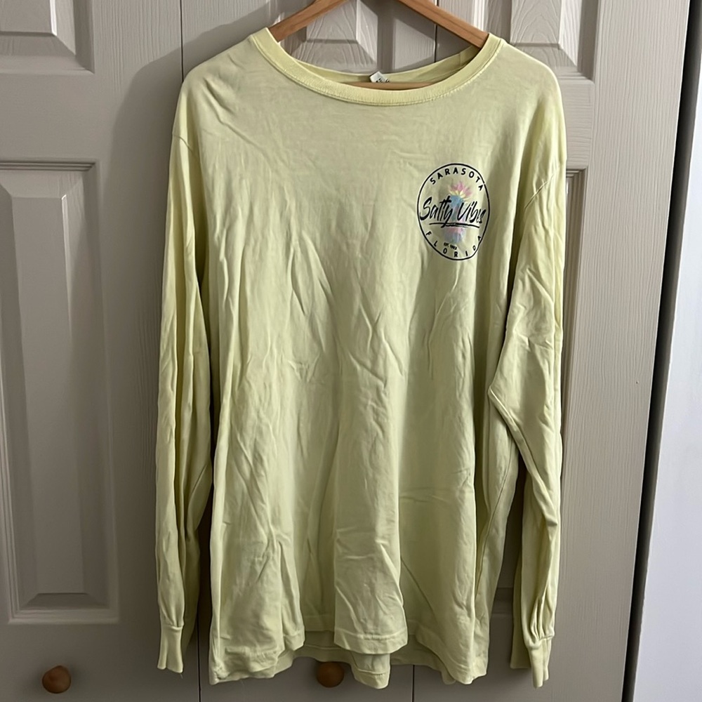 Long sleeve yellow tee